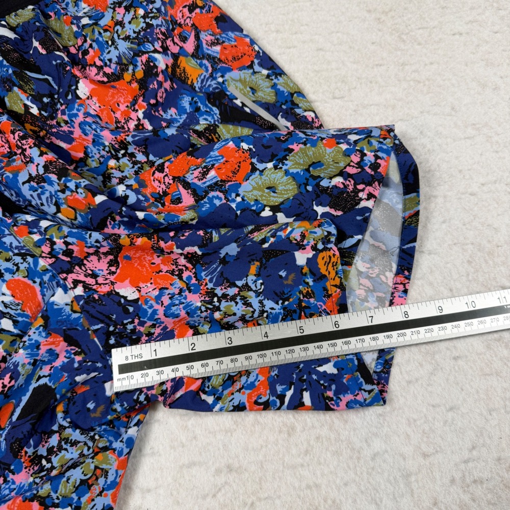 Nike Dri-FIT Womens XXL Running‎ Shorts Abstract Floral Blue Orange 4.5 Inseam - Picture 6 of 7